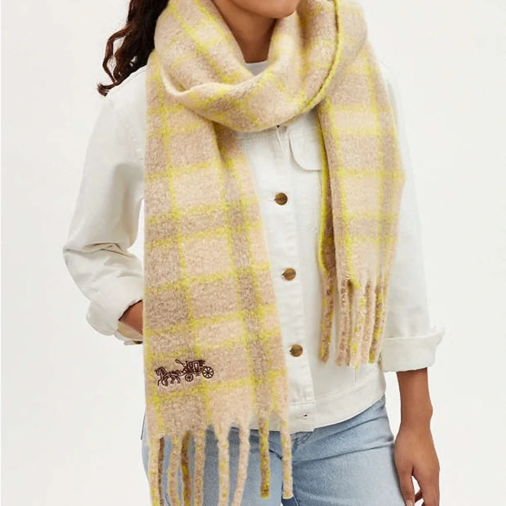 Coach Oversized Plaid Scarf